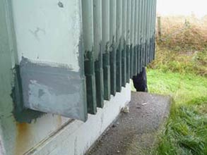 Doubler plates bonded over the leaking areas using Belzona 1161 Doubler plates bonded over the leaking areas using Belzona 1161