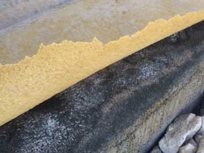 Moisture had been seeping in at the base of the turbine Moisture had been seeping in at the base of the turbine